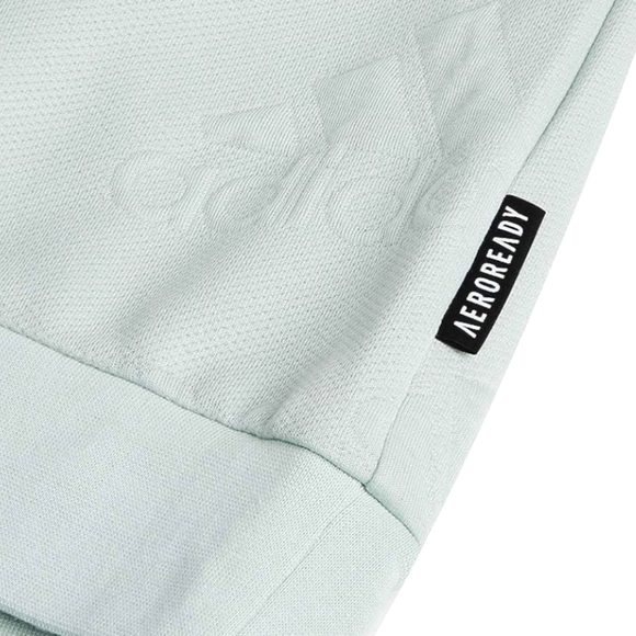 Adidas || Aeroready Jacquard Logo Half Zip Sweater, Size XS, Mint Green - Picture 5 of 6